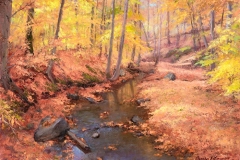 Carolyn Lewis,  Above Blue Hen Falls-CVNP, oil 