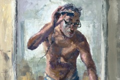 Bruce Stebner, Covid Cut, oil 