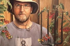 Mary White,Suburban Farmer- Brother of the Artist, Oil